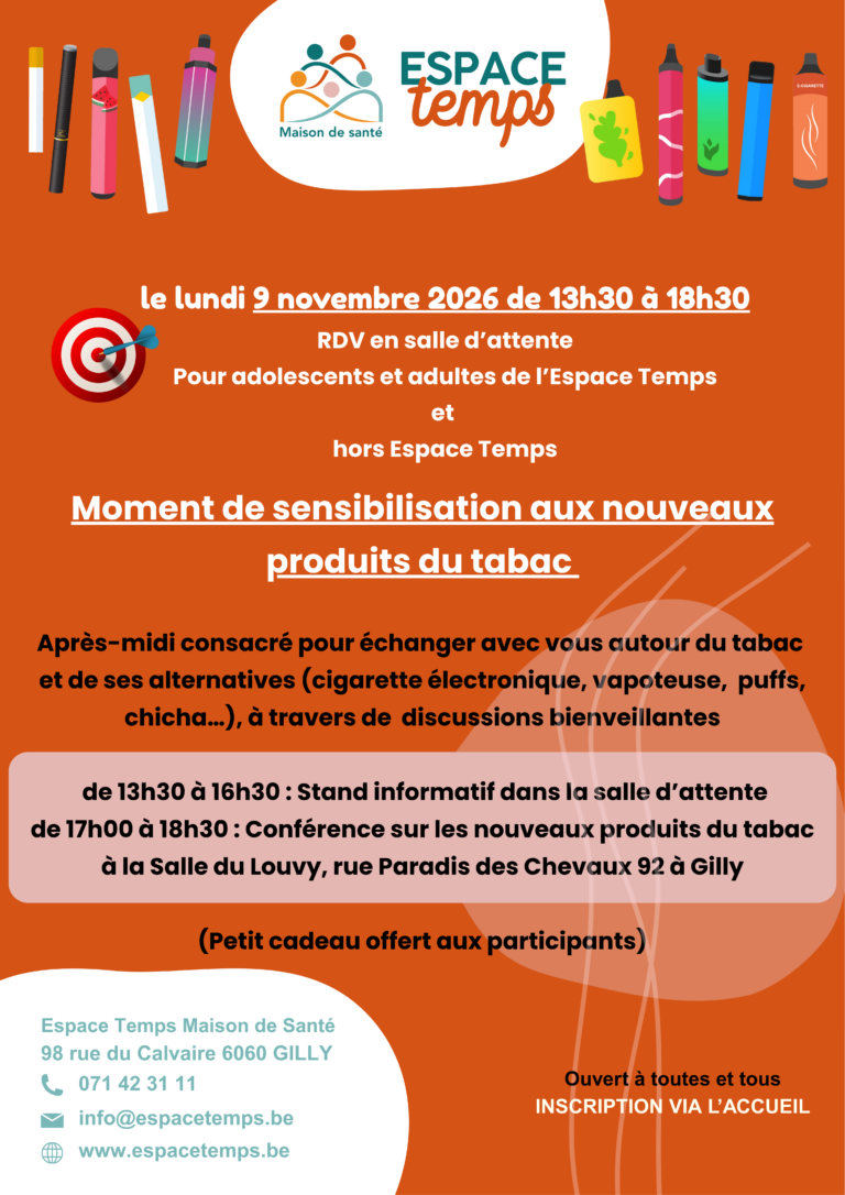Moment de sensibilisation aux nouveaux produits du tabac